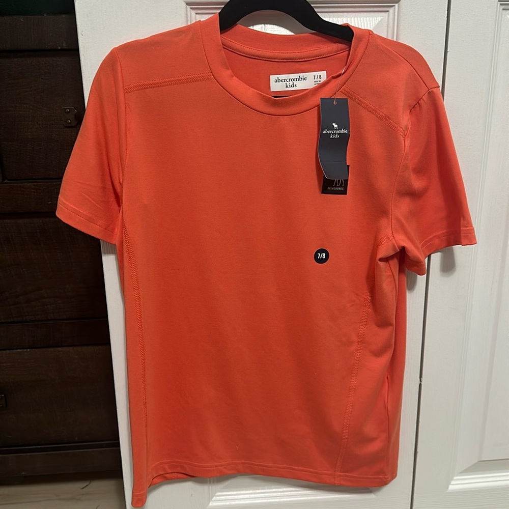 Abercrombie Boys Active tee- orange; NWT